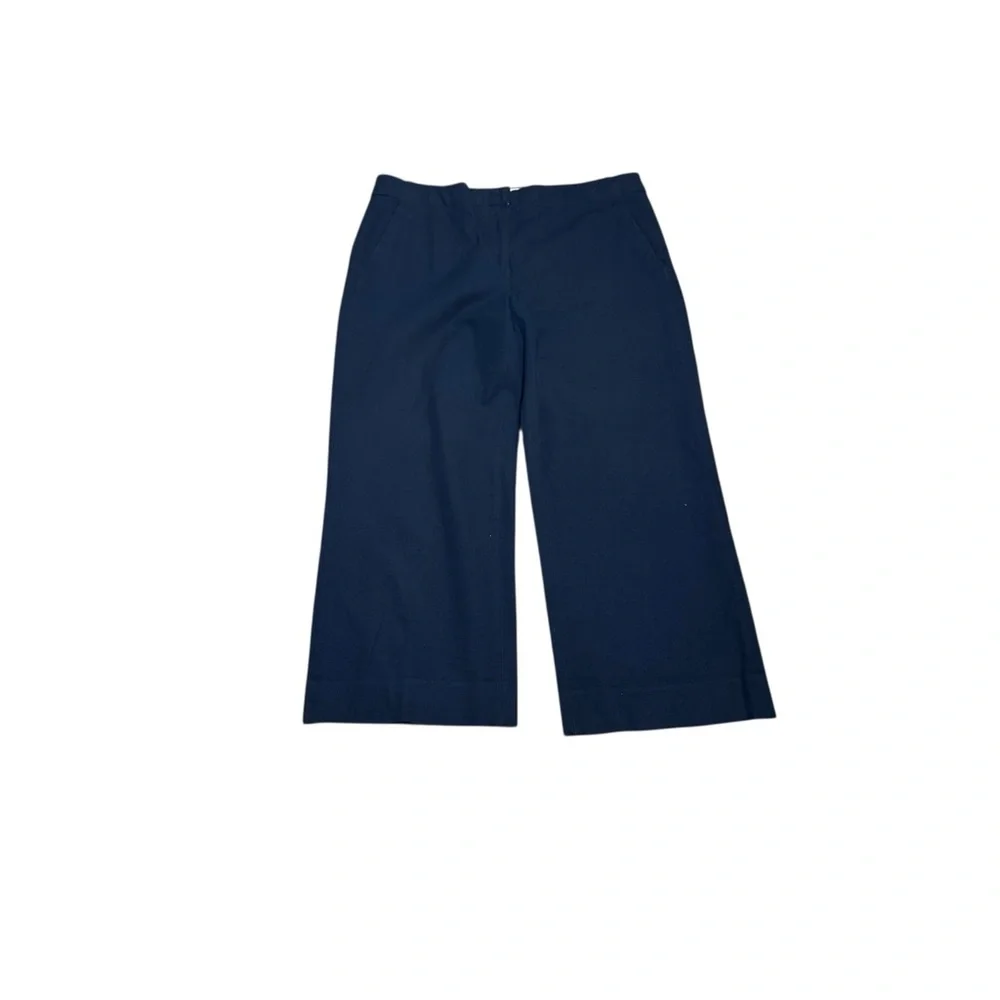 J. Crew Patio Cropped Navy Blue Pant